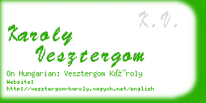 karoly vesztergom business card